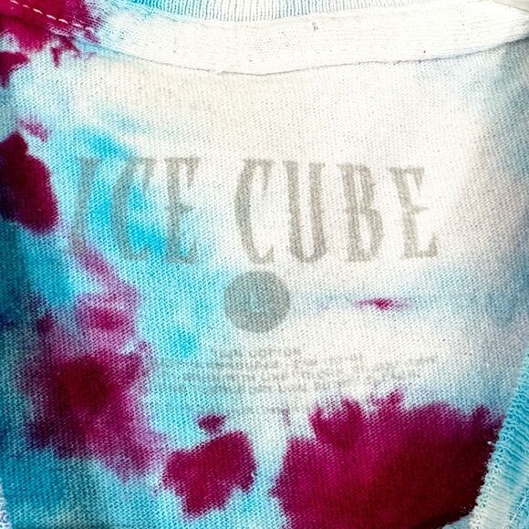 Ice Cube Large Tee Boyz N the Hood Tie‎ Dye Handmade Pink Blue Crop Top 1007 - Picture 11 of 12
